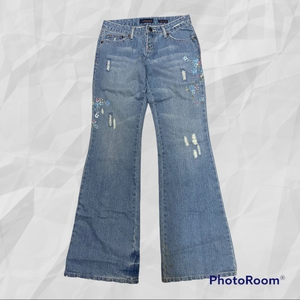 Aeropostale Authentic Flare size 1/2(28X33) with added‎ paint, beading